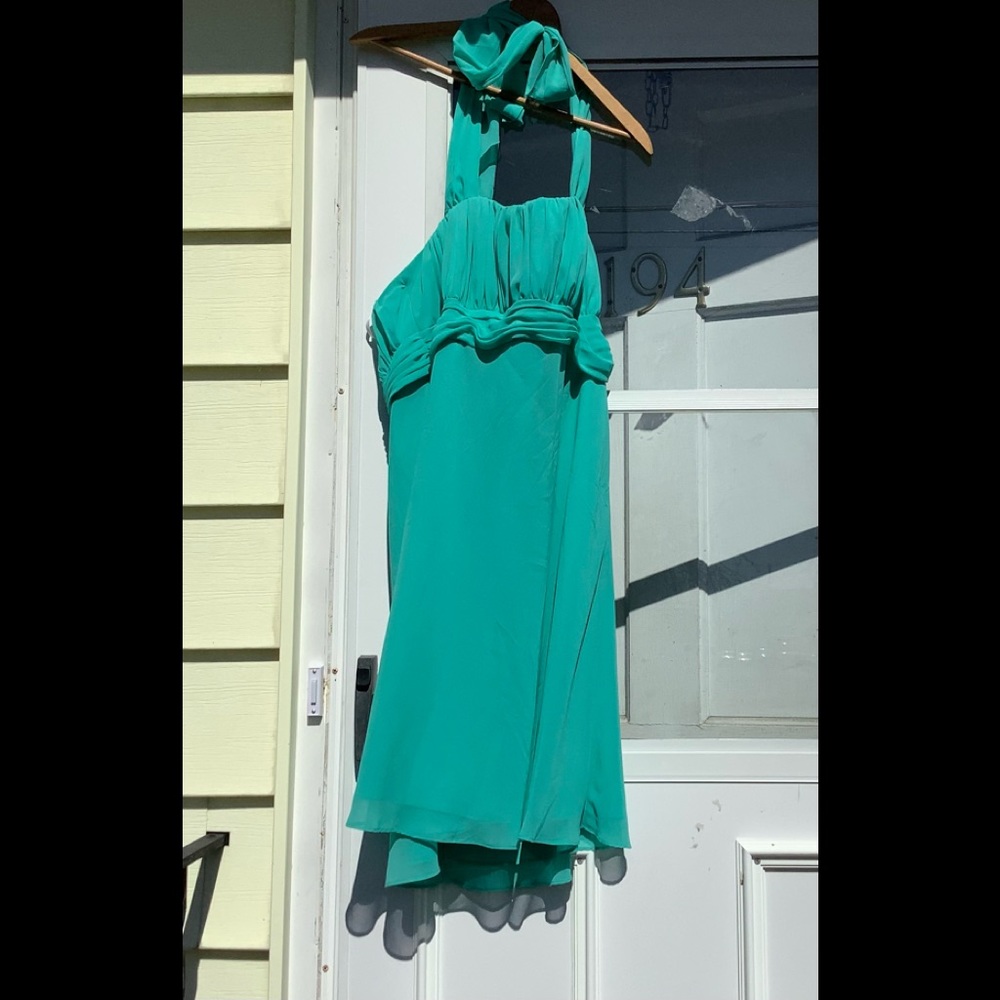 David’s Bridal Bridesmaid Cocktail Halter Dress